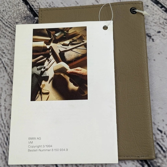 90s BMW Montana leather dealer sample, beige tan - Picture 2 of 4